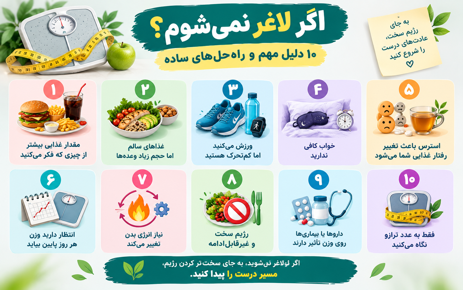 4تغییر ساده برای کاهش وزن در خانه