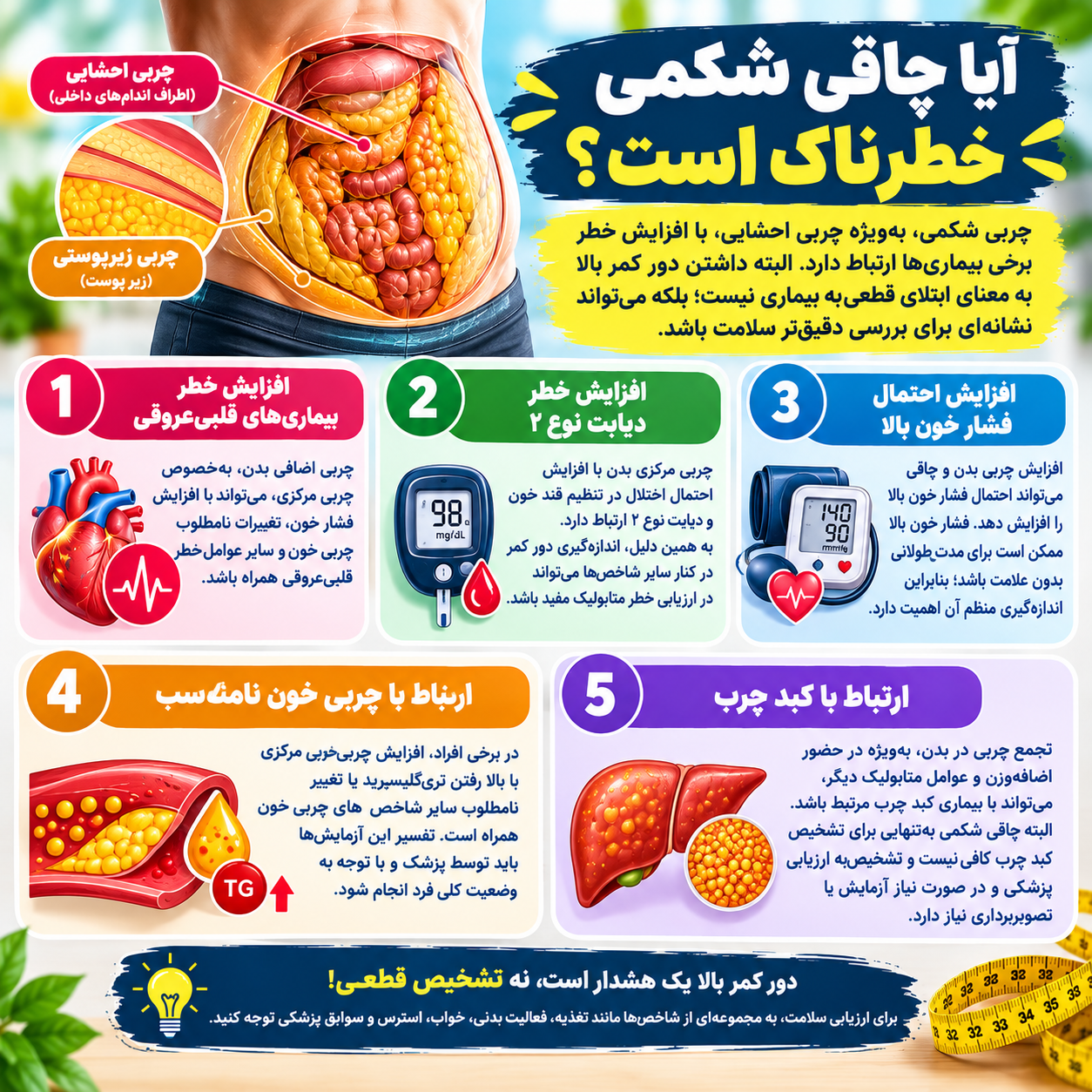 آیا چاقی شکمی خطرناک است؟